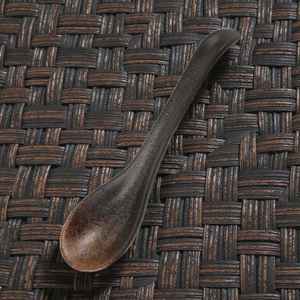 Cuillère à soupe en céramique de style coréen, cuillère à riz créative pour la maison, cuillère de cuisine japonaise pour restaurant et hôtel, style minimaliste par UO - Product Image 4