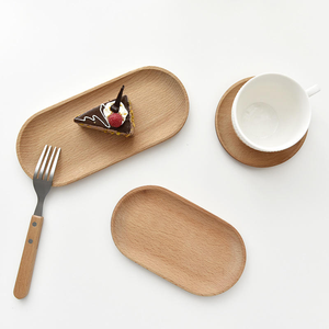 Custom Logo Wooden Sushi Cheese Dessert Platters Food Serving <b>Tray</b> Beech Oval <b>Tray</b> <b>Small</b> Children Tableware Plate - Product Image 2