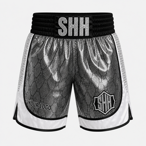 Pantalones Cortos de MMA OEM, Personalizados con Impresión, Unisex, de Secado Rápido, Transpirables, 100% Poliéster, SHH Industries, para Boxeo y Muay Thai - Product Image 4