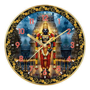 Luxury 3D Tirupati Balaji Golden Temple Wall Clock Personalization Printing Technique Digital Printing Customized Color <b>Gift</b> <b>Box</b> - Product Image 5