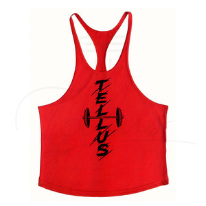 Camiseta sin Mangas para Hombre, Color Sólido, Ropa Deportiva, Personalizable, para Fitness, Venta al Por Mayor - Product Image 1