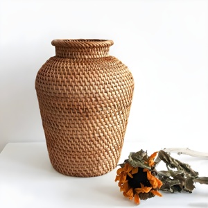 Handcrafted <b>vases</b> and pots rattan <b>vase</b> pot for flowers arrangement home decor statement piece - Product Image 3