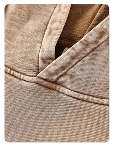 เสื้อฮู้ดดี้ทรงโอเวอร์ไซส์ผ้าคอตตอนหนานุ่มคุณภาพสูง ล้างสีแบบ Stone Washed ทรงหลวมสไตล์สตรีทแวร์สำหรับผู้ชาย  แบบไหล่ตก  สามารถสั่งทำได้ - Product Image 6