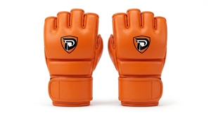 Guantes de MMA Dumela International EVO, de Cuero Naranja, Transpirables, con Empaque Personalizado, Alta Calidad, para Todas las Temporadas, Protección DI-MMG-24 - Product Image 2
