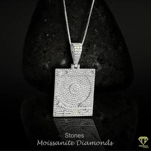 Fully Iced Turntable Pendant Necklace For DJs Music Lovers With Moissanite Diamonds Sterling Silver Hip Hop Jewelry - Product Image 4