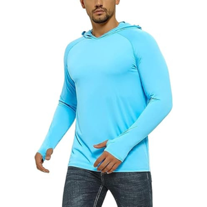 Camiseta de Protección Solar UPF 50+ con Capucha, Personalizada, Transpirable, de Secado Rápido, Manga Larga, para Surf y Natación, para Hombre - Product Image 5