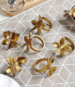 Fork-Knife-Spoon Napkin Ring - Set of 6 For Sale in Wholesale Prices For Home Dining And Restaurant <b>Table</b> Decor - Product Image 4