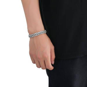 Indian Manufacture Custom Length Moissanite Diamond Cuban Chain <b>Bracelet</b> for Hip Hop Lovers Available for Export Price - Product Image 3