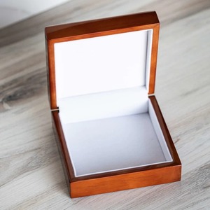 <b>Wedding</b> Ring Wood Jewelry Box Fashion Jewelry High Polished Rectangle Shape Wholesale Solid Wood Jewelry Natural Wooden Box - Product Image 5