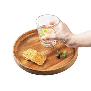 Bandeja de madera de forma redonda grande de alta calidad, utensilios de cocina, bandeja para servir alimentos para uso en restaurantes de Hotel para la mejor venta - Product Image 1