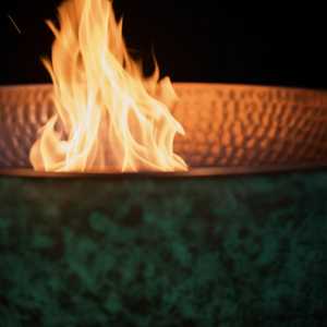 Handmade Hammered Copper <b>Fire</b> Bowl | Verdigris Patina | <b>Outdoor</b> <b>Fire</b> Pit | Garden Decor | DiJaCopper - Product Image 5