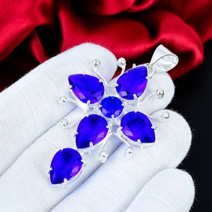wholesale <b>London</b> Blue Topaz Pendant 925 Sterling Silver Handmade Gemstone Jewelry - Product Image 2