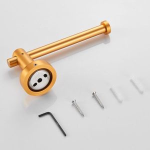 Supporto a parete in alluminio porta carta igienica con finitura oro spazzolato spazio addensato per bagno cucina bagno - Product Image 4