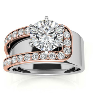 แหวนทองคำแท้ 14k/18k แบบขายส่ง แหวนเพชรเพาะเลี้ยงในห้องปฏิบัติการ แหวนหมั้น ได้รับการรับรองจาก IGI สำหรับผู้หญิง สวมใส่ในโอกาสต่างๆ - Product Image 1