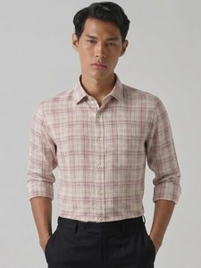 Chemise de travail ODM tissée à carreaux pour homme, décontractée, respirante, à manches longues, col rabattu, en sergé, idéale pour l'été - Product Image 1