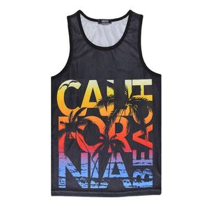 100% coton hommes débardeur gilet confortable Singlet Style tricoté Jersey partout Sublimation imprimé débardeur pour hommes - Product Image 6