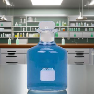 Bouteille BOD en verre borosilicate de laboratoire, 300 ml, transparente, cylindrique, résistante aux produits chimiques, bouteille de test - Product Image 1