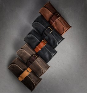 Vintage Leather <b>Toiletry</b> Bag Men Travel Dopp Kit Shaving Organizer Cosmetic <b>Storage</b> Wash Bag LTB-0102 - Product Image 1