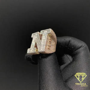 CEO Letter Necklace Custom Moissanite Diamond Iced Out Hip Hop Pendant Blue Stone Jewelry Gift - Product Image 3