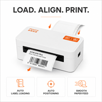 Impresora de Etiquetas de Envío Térmica Directa 4x6, 203DPI, 150mm/s, USB, Bluetooth, Impresora de Códigos de Barras para Almacenes de Comercio Electrónico