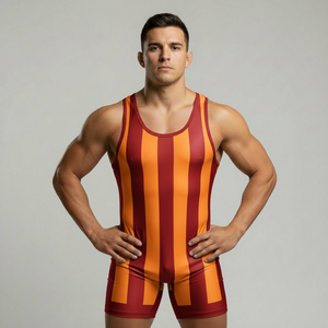 Singlet de Lucha Libre Masculina Internacional 2026, Nuevo Diseño Personalizado con Logotipo Frontal Sublimado, Singlet de Combate MMA para Equipos - Product Image 1