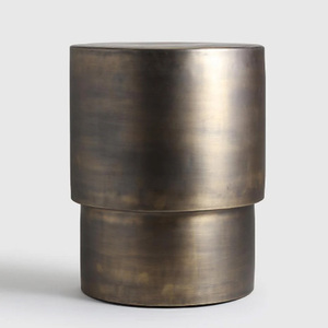 New Design Antique Brass <b>Round</b> Metal Side <b>Tables</b> Modern Minimalist Metal Coffee <b>Table</b> Handmade Living Room Furniture <b>Round</b> Top - Product Image 1