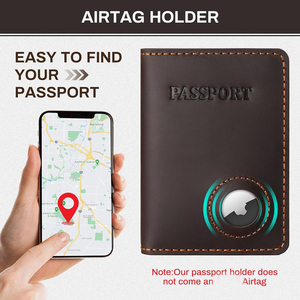 Porta Pasaportes de Cuero Genuino, Diseño Minimalista con Recorte del Logotipo de Apple, para Documentos de Viaje - Product Image 6