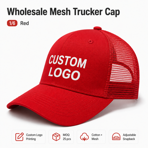 Gorra Trucker Vintage Lavada con Malla Trasera Ajustable y Cierre a Presión, Transpirable, para Uso Casual al Aire Libre y Estilo Urbano, Gorra de Béisbol - Product Image 1