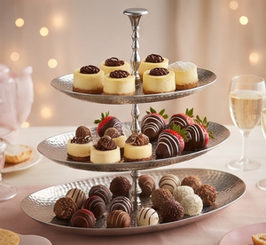 Premium <b>3</b> <b>Tier</b> Stainless Steel <b>Cake</b> <b>Stand</b> Handmade Hammered Finish Multi Layer Dessert Display <b>Stand</b> Elegant Tabletop Accent - Product Image 6