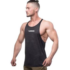Débardeur de haute qualité personnalisé grande taille pour hommes décontracté en coton sans manches imprimé avec décoration brodée - Product Image 3