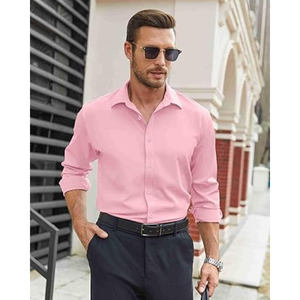 เสื้อเชิ้ตผู้ชายแบบยืดได้ – แขนยาวติดกระดุม ทรงปกติ สำหรับงานทางการ ธุรกิจ และงานแต่งงาน - Product Image 3