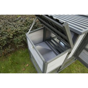 Pollaio Grande da 79 Pollici con Tetto Apribile in Asfalto Resistente alle Intemperie, Gabbia Esterna in Legno per Animali con Posatoi Migliorati e Nido - Product Image 1