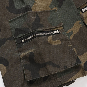 Shorts cargo pour hommes en toile, taille mi-haute, avec ourlet personnalisé, respirants, séchage rapide, écologiques, polyester/coton, OEM, vente en gros - Product Image 6