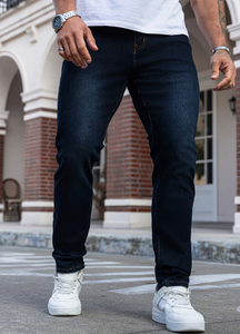 Jeans en denim classiques pour hommes TRIBON SPORTS, coupe régulière, coton confortable, écologiques, déchirés, style streetwear, bleu - Product Image 4