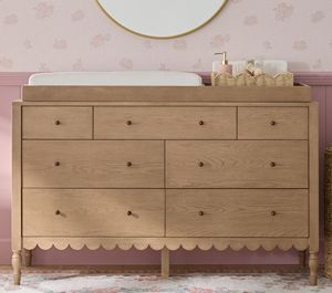 Panier à couches en osier festonné, fait main, tissé naturellement, organisateur de rangement pour bébé, fournisseur d'exportation en gros d'usine - Product Image 6
