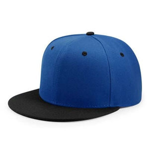 Gorra Snapback de 6 Paneles en Contraste Negro y Rojo de Alta Calidad, Unisex, de Algodón, con Visera Plana, Estilo Urbano, Casual, para Primavera/Verano, Talla Adulto - Product Image 2