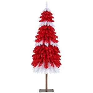 Albero di Natale Strawberry Shortcake 1,5m con 301 Rami e 100 LED Bianchi Caldi, Materiale PVC/Metallo Rosso+Bianco+Marrone - Product Image 2
