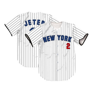 Maillot de baseball New York Jeter à 2 bandes, chemises de softball NY pour hommes/femmes/jeunes - Product Image 1