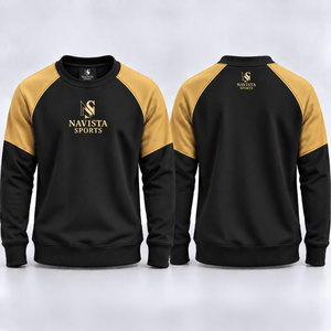 Men's <b>Crewneck</b> Pullover Sweatshirt 100% Cotton Fleece Color Blocking Lined Breathable Quick Dry Windproof Eco-Friendly Autumn - Product Image 2