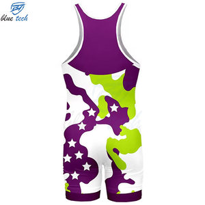 Combinaison de lutte pour hommes de haute qualité, design personnalisé, séchage rapide, respirante, logo sur le devant, tissu extensible léger, uniforme sportif - Product Image 2