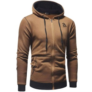 Sudadera con capucha y cremallera completa para hombre, estilo casual urbano, de algodón y forro polar, fabricante mayorista - Product Image 2