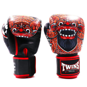 Guantes de Boxeo Twins con Diseño Estampado, Correa Ajustable con Cierre de Velcro, Cuero Genuino, para Entrenamiento y Sparring - Product Image 1