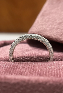 Bague d'éternité en moissanite sertie de diamants, argent 925, luxe, pour mariage ou promesse, unisexe - Product Image 2