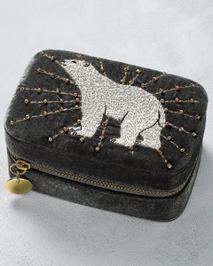 Embroidered Beaded Jewelry <b>Storage</b> Box with Custom Design <b>Seed</b> Beads Home Decor-Whimsy Art Craft WAC-3012 - Product Image 6