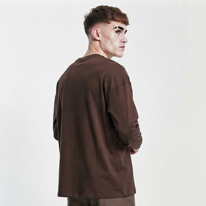 T-shirt à manches longues en coton de haute qualité 230g, col rond, coupe ample, décontracté, pour homme, écologique, personnalisable - Product Image 5