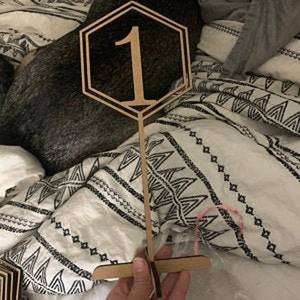 <b>Table</b> <b>Numbers</b> - Wedding <b>Table</b> <b>Numbers</b> - Hexagon <b>table</b> <b>numbers</b> -Gold <b>table</b> <b>numbers</b> - Product Image 3