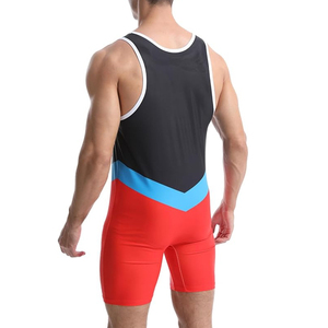 Último Modelo de Singlet Personalizado con Impresión por Transferencia de Calor para Levantamiento de Pesas, Ropa de Artes Marciales y Lucha Libre para Hombres, con Logotipo Delantero y Trasero - Product Image 2