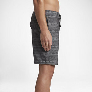 Short de bain décontracté pour homme à motif géométrique, séchage rapide, taille à cordon de serrage, longueur courte, taille mi-haute, 100 % polyester - Product Image 3