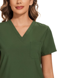 Custom Colors 3XL Unisex Medical <b>Doctor</b> Uniform Women's Slim Scrub Top V-Neck New Nurse Pharmacy Hospital Uniform - Product Image 5