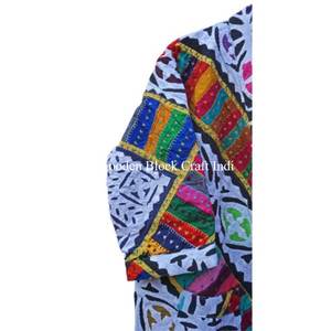 ชุดกิโมโนผ้าฝ้ายแท้ 100% สำหรับผู้หญิง ดีไซน์งานปักแบบวินเทจ ผลิตด้วยมือจากอินเดีย ลายดอกไม้สุดพิเศษ แห้งเร็ว ใส่ได้สองด้าน - Product Image 2